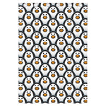 Cute Penguin Face Pattern Print Curtain