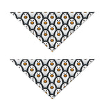 Cute Penguin Face Pattern Print Dog Bandana