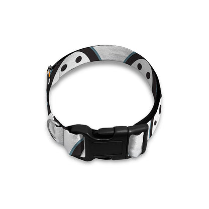 Cute Penguin Face Pattern Print Dog Collar
