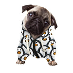 Cute Penguin Face Pattern Print Dog Zip Up Hoodie