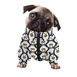 Cute Penguin Face Pattern Print Dog Zip Up Jacket