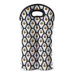 Cute Penguin Face Pattern Print Double Neoprene Wine Tote