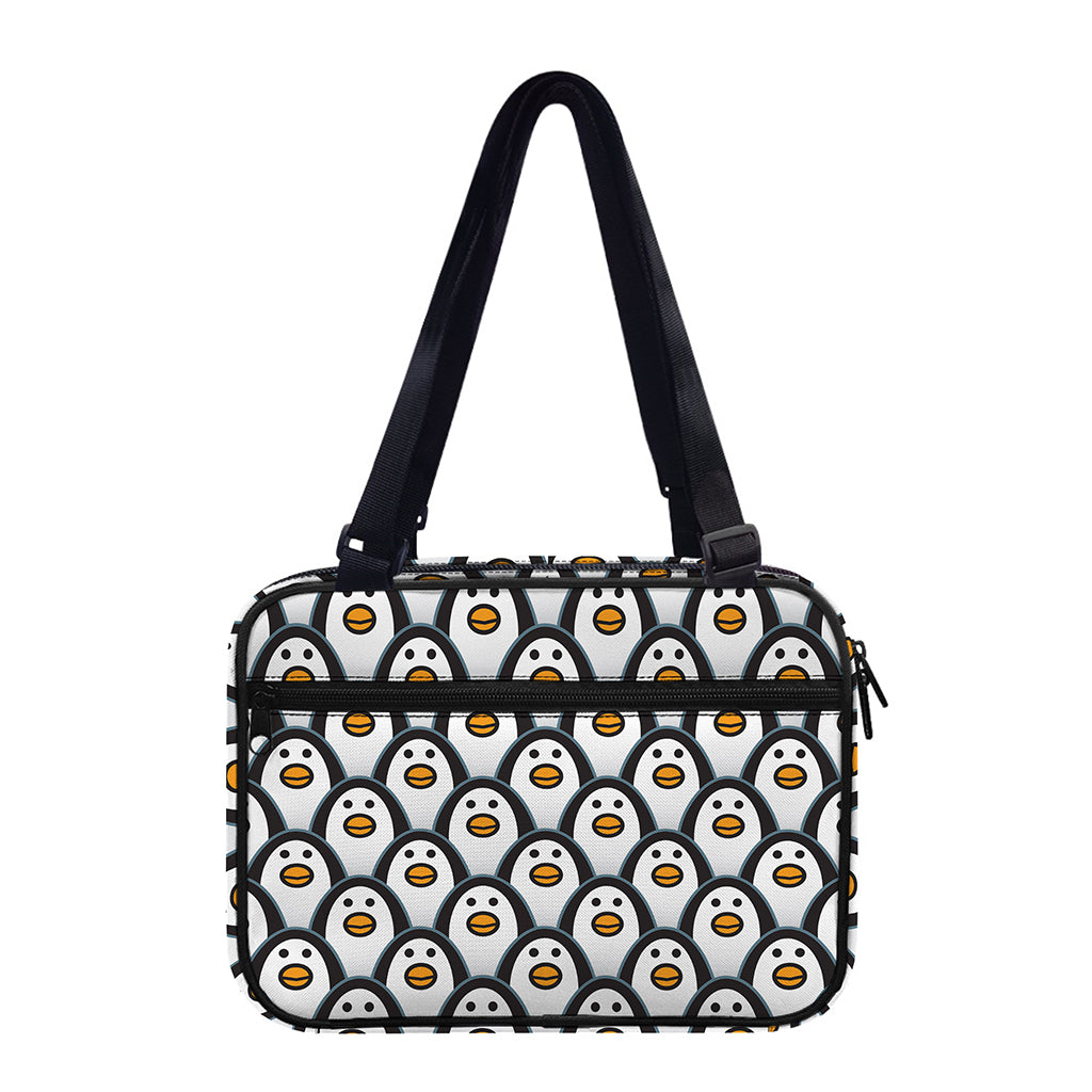 Cute Penguin Face Pattern Print Double Strap Bible Bag