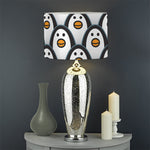 Cute Penguin Face Pattern Print Drum Lamp Shade