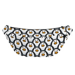 Cute Penguin Face Pattern Print Fanny Pack