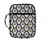 Cute Penguin Face Pattern Print Front Pocket Bible Bag