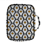Cute Penguin Face Pattern Print Front Pocket Bible Bag