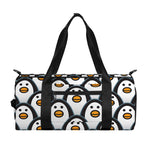 Cute Penguin Face Pattern Print Gym Bag