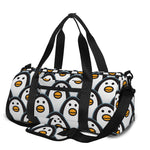 Cute Penguin Face Pattern Print Gym Bag