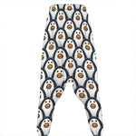 Cute Penguin Face Pattern Print Hammer Pants