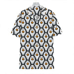 Cute Penguin Face Pattern Print Hawaiian Shirt