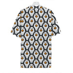 Cute Penguin Face Pattern Print Hawaiian Shirt