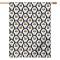 Cute Penguin Face Pattern Print House Flag