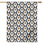 Cute Penguin Face Pattern Print House Flag