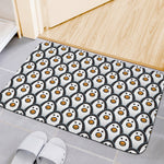 Cute Penguin Face Pattern Print Indoor Door Mat