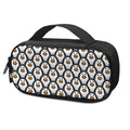 Cute Penguin Face Pattern Print Portable Cooler Travel Case