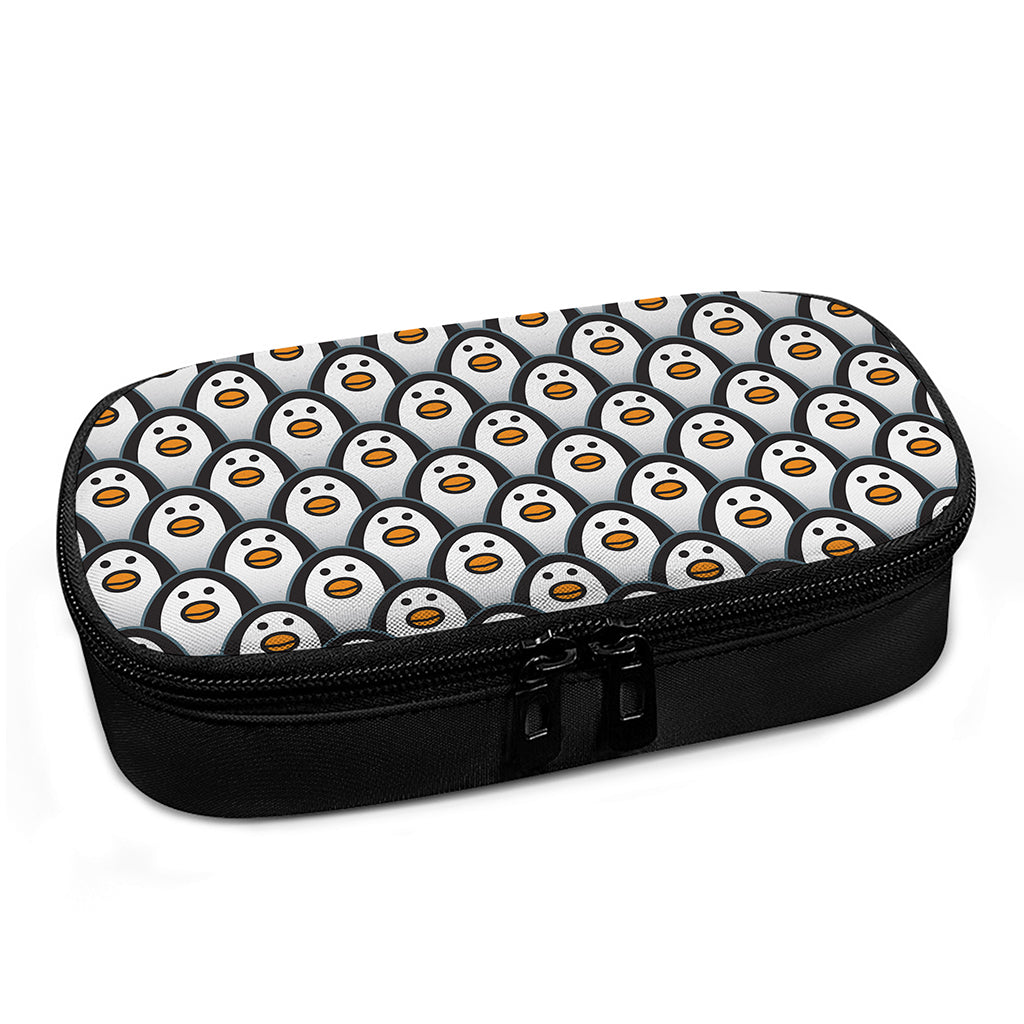 Cute Penguin Face Pattern Print Insulin Cooler Travel Case