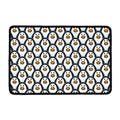Cute Penguin Face Pattern Print Kitchen Mat