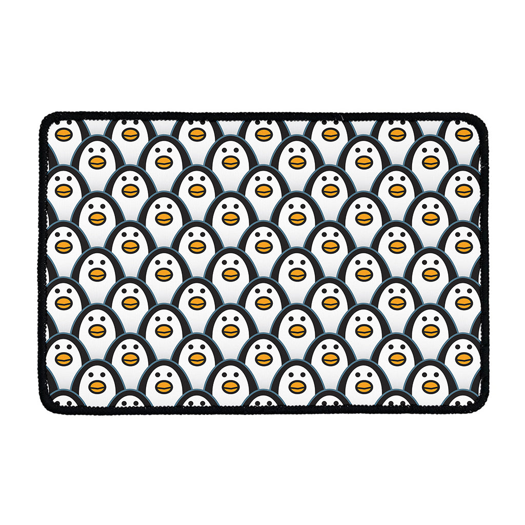 Cute Penguin Face Pattern Print Kitchen Mat