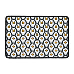 Cute Penguin Face Pattern Print Kitchen Mat