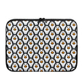 Cute Penguin Face Pattern Print Laptop Sleeve