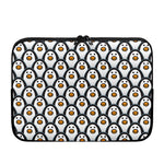 Cute Penguin Face Pattern Print Laptop Sleeve