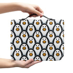 Cute Penguin Face Pattern Print Leather Bible Cover