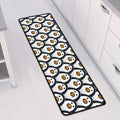 Cute Penguin Face Pattern Print Long Kitchen Mat