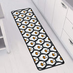Cute Penguin Face Pattern Print Long Kitchen Mat