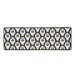 Cute Penguin Face Pattern Print Long Kitchen Mat