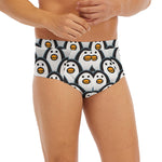 Cute Penguin Face Pattern Print Men's Briefs