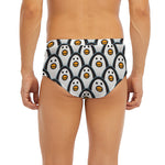 Cute Penguin Face Pattern Print Men's Briefs