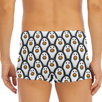 Cute Penguin Face Pattern Print Men's Short Boxer Briefs