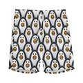 Cute Penguin Face Pattern Print Men's Athletic Shorts