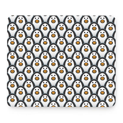 Cute Penguin Face Pattern Print Mouse Pad