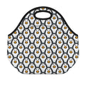 Cute Penguin Face Pattern Print Neoprene Lunch Bag