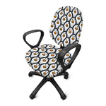 Cute Penguin Face Pattern Print Office Chair Cover