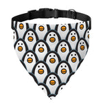 Cute Penguin Face Pattern Print Over The Collar Dog Bandana
