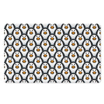 Cute Penguin Face Pattern Print Polyester Doormat
