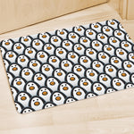 Cute Penguin Face Pattern Print Polyester Doormat