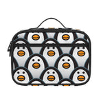 Cute Penguin Face Pattern Print Portable Lunch Bag