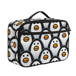 Cute Penguin Face Pattern Print Portable Lunch Bag
