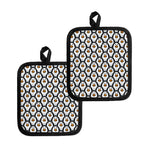 Cute Penguin Face Pattern Print Pot Holders