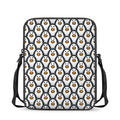 Cute Penguin Face Pattern Print Rectangular Crossbody Bag