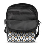 Cute Penguin Face Pattern Print Rectangular Crossbody Bag