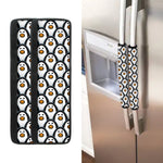 Cute Penguin Face Pattern Print Refrigerator Handle Covers