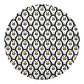 Cute Penguin Face Pattern Print Round Blanket