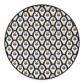 Cute Penguin Face Pattern Print Round Floor Mat