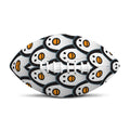 Cute Penguin Face Pattern Print Rugby Ball