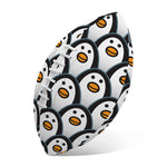 Cute Penguin Face Pattern Print Rugby Ball
